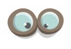 Sticker yeux marron et vert