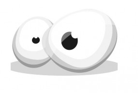 Autocollant oeil gros et petit