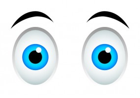 Sticker yeux bleu deco