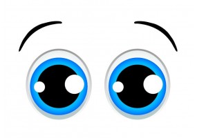 Sticker yeux bleu