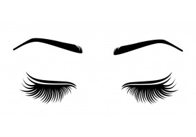 Sticker yeux cils femme