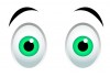 Sticker yeux vert