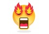 Sticker emoji yeux en feu