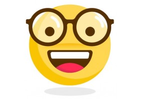 Sticker emoticone intello
