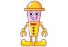Sticker Enfant Robot Jaune