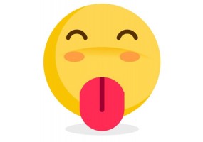 Sticker smiley tire la langue