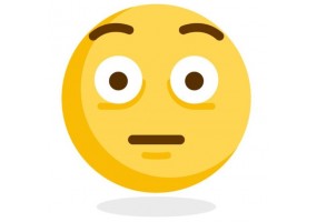 Sticker emoticone visage crispe geant