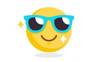 Sticker emoji lunette de soleil