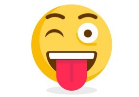 Sticker emoji tire la langue geant