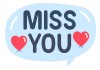Sticker Miss You tu me manques