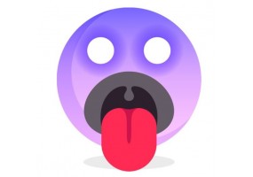 Autocollant binette vomir