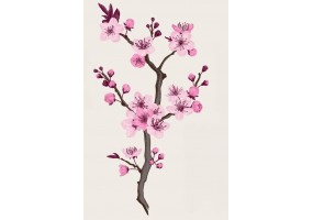 Sticker chinois fleur