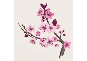 Sticker chinois fleur