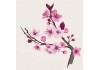 Sticker chinois fleur