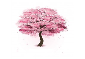 Sticker mural chinois arbre