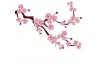 Sticker chinois fleur rose