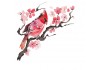 Sticker chinois fleur sur branche