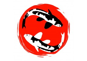 Sticker chinois poisson