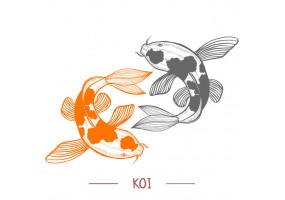 Sticker chinois poisson