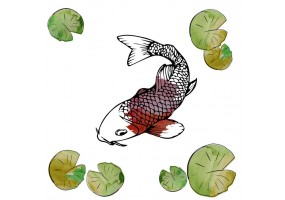 Sticker chinois poisson