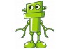 Sticker Enfant Robot Vert